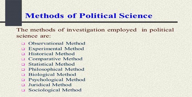 Methods Of Political Science - Political Science